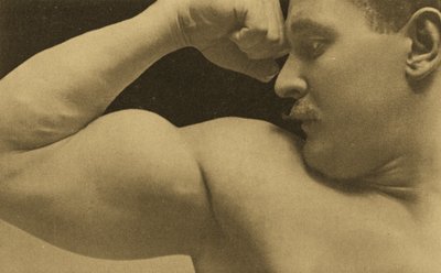 Eugen Sandow, in posa classica greco-romana, c.1894 da Napoleon Sarony